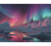 5D Diamond Art kits Starry Sky Aurora Diamond Painting Kits Adults kids, DIY Full Drill Crystal Rhinestone Cross Stitch Embroidery Painting Pictures Arts Craft Home Wall Decor Gifts 40x50cm B-985