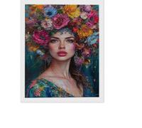 5D Diamond Art Kits, Women'S Flowers Diamond Painting for Adults Beginners, Round Full Drill Paint with Diamonds Pictures Gem Art Painting Embroidery Kits DIY Home Decor Gifts 100x150cm/40x60in O-700