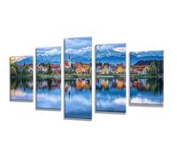 5D Diamond Art Lake Architecture Diamond Painting Kits for Adults 5 Pack, DIY Crystal Art Cross Stitch Diamonds Pictures for Kids, Hobbies for Adults Women Mosaic Kit, Gifts 250x150cm/100x60in q-681