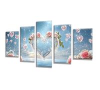 5D Diamond Art Love Flower Diamond Painting Kits for Adults 5 Pack, DIY Crystal Art Cross Stitch Diamonds Pictures for Kids, Hobbies for Adults Women Mosaic Kit, Home Decor 250x150cm/100x60in q-818