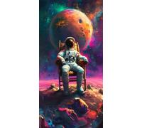 5D Diamond Art Painting Kit, Astronaut Diamond Painting Kits for Adults Kids, DIY Full Drill Crystal Gem Art Paintings Embroidery Mosaic Kits, for Home Room Decoration, Gifts for Girl 20x40in E-831