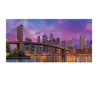 5D Diamond Art Painting Kit - New York Night Brooklyn Bridge DIY Drill Diamond Embroidery Cross Stitch - 50x100cm