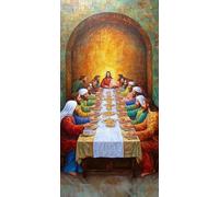 5D Diamond Art Painting Kit, The Last Supper Diamond Painting Kits for Adults Kids, DIY Full Drill Crystal Gem Art Paintings Embroidery Mosaic Kits, for Home Room Decor, Gifts for Girl 16x32in E-883