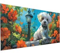 5D Diamond Art Painting Kits Adults Dogs Crystal Art Kits for Adults DIY Full Accessories Gem Painting Street Lights Mosaic Cross Stitch Arts Crafts Embroidery Kit for Home Wall Decor 10x14in S-533