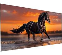 5D Diamond Art Painting Kits Adults River Crystal Art Kits for Adults DIY Full Accessories Gem Painting Horse Mosaic Cross Stitch Arts Crafts Pictures Embroidery Kit for Home Wall Decor 12x16in S-9