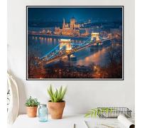 5D Diamond Art Painting Kits Bridge Diamond Painting London Dimond Art for Adults, 80x100cm Large DIY Round Full Drill Gem Crafts Crystal Creations for Adults, Home Decor, Gifts for Women W6-159