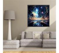 5D Diamond Art Painting Kits DIY Full Square Drill Diamond Painting Kit Starry sky Scenery Crystal Rhinestone Embroidery Cross Stitch Gem Arts and Crafts for Adults Home Wall Art Decor 28x28in -22j