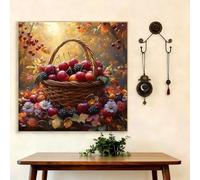 5D Diamond Art Painting Kits for Adults, Autumn Diamond Art, DIY Round Full Drill Cross Stitch Crafts Pictures Fruit Embroidery Kit for Beginner, Home Wall Decor, Gifts for Women 45x45 cm G8-802
