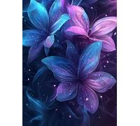 5D Diamond Art Painting Kits for Adults Beginners, DIY Paint by Numbers for Adults Flower Pattern, Full Round Drill Diamond Painting with Accessories for Room Decor, Gifts for Women, 12x16 inch A-69
