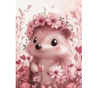 5D Diamond Art Painting Kits for Adults Beginners, DIY Paint by Numbers for Adults Hedgehog Pattern, Full Round Drill Diamond Painting with Accessories for Room Decor, Gifts for Women, 32x44 inch D-4