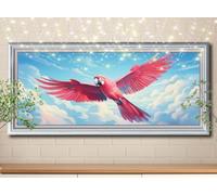 5D Diamond Art Painting Kits for Adults,DIY Parrot,Scenery Diamond Painting by Number Kits for Beginners,Diamond Crystal Embroidery Arts Crafts Painting Pictures for Home Wall Decor 100x200cm 58Y-7049
