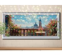 5D Diamond Art Painting Kits for Adults,DIY Rose,Berlin Diamond Painting by Number Kits for Beginners,Diamond Crystal Embroidery Arts Crafts Painting Pictures for Home Wall Decor (80x160cm) 59E-4047