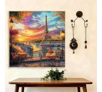 5D Diamond Art Painting Kits for Adults, Paris Diamond Art, DIY Square Full Drill Cross Stitch Crafts Pictures Ocean Embroidery Kit for Beginner, Home Wall Decor, Gifts for Women 60x60 cm G8-8