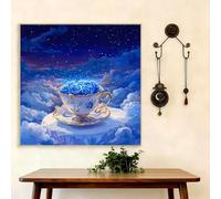 5D Diamond Art Painting Kits for Adults, Starry Sky Diamond Art, DIY Square Full Drill Cross Stitch Crafts Pictures Rose Embroidery Kit for Beginner, Home Decor, Gifts for Women 25cm x 25cm G8-1014