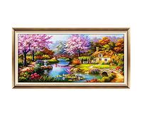 5D Diamond Art Painting Kits Full Drill Dream Home Diamond Painting Crystal Rhinestone DIY Diamond Embroidery Cross Stitch for Home Living Bedroom Wall Decor Gift Square Drill,70x140cm