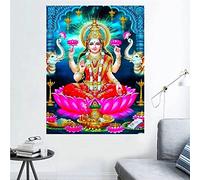 5D Diamond Art Painting Kits Goddess Lakshmi(40x50cm/16x20inch)Diamond Embroidery DIY Full Drill Crystal Rhinestone Cross Stitch Canva Pictures Perfect for Parent Child Activity and Child Gift