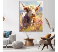 5D Diamond Art Painting Kits Ox Diamond Painting Farm Dimond Art for Adults, 30x50cm DIY Round Full Drill Gem Crafts Crystal Creations for Adults Beginner, Home Wall Decor, Gifts for Women/Men W6-756