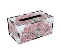 5D Diamond Art Plastic Square Tissue Box Cover DIY Kit: Square Wooden Handmade Rhinestone Decor for Farmhouse Table, Office Desk & Gift Idea (style B)