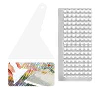 5D Diamond Art Ruler - Stainless Steel Drawing Ruler with 1020 Blank Grids - DIY Round, Full, and Partial Drill Painting Tool Kit for Rhinestone Crafts