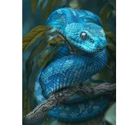5D Diamond Art Snake Kit for Adults - Animal Painting, DIY Square Full Drill Crystal Art, Gem Crafts for Home Wall Decor Gifts 40x50cm