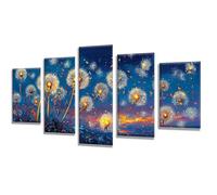 5D Diamond Art Starry Sky Dandelion Diamond Painting Kits for Adults 5 Pack, DIY Crystal Art Cross Stitch Diamonds Pictures for Kids, Hobbies for Adults Women Mosaic Kit 300x180cm/120x78in q-767