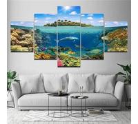 5D Diamond Art Underwater World Diamond Painting Kit, 5 Pack Diamond Painting Kits for Adults DIY Full Drill Square Painting by Numbers Crystal Art for Home Wall Decor Gifts 100x50cm/40x20in N-2680