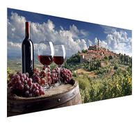 5D Diamond Art Wine, Diamond Painting for Adults Manor, Square Full Drill Crystal Art Kits for Adults Beginners, DIY Cross Stitch Painting Embroidery Crafts Kits, for Home Decor, Gifts 24x12in 9-8651
