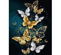 5D Diamond DIY Paintings kit for Adults Kids, Butterfly Insect Diamond Art Kits Full Drill, Crystal Rhinestone Embroidery Diamond DIY Paintings for Home Office Wall Decor (11.8 x 15.7 inch)
