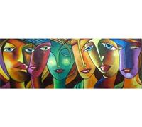 5D Diamond Painting Abstract Art Diamond Art Kits Adults/Kids, DIY Dimond Picture Art Gem Art, Large Diamond Painting Embroidery Crystal Art Crafts for Room Wall Decor (47.2x15.7 Inch/120x40 cm), 77F