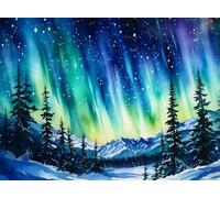 5D Diamond Painting Abstract, DIY Aurora Diamond Art Kits Adults Round Full Drill Gem Arts and Crafts for Adults kit Crystal Art Rhinestone Canvas Painting for Home Wall Decor Gifts 35x47 inch Q4-1066