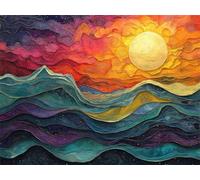 5D Diamond Painting Abstract Large Diamond Art for Adults Kids 50x70cm Paint by Numbers for Adults Moon Full Drill DIY Rhinestone Gem Art Cross Stitch Embroidery Kit for Home Wall Decor Gifts L-723