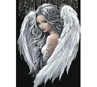 5D Diamond Painting Angel, DIY Girl Diamond Art Kits Adults Round Full Drill Gem Arts and Crafts for Adults kit Crystal Art Rhinestone Embroidery Painting for Home Wall Decor Gifts 20x28 inch Q4-342