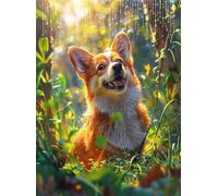 5D Diamond Painting Animal, DIY Dog Diamond Art Kits Adults Round Full Drill Gem Arts and Crafts for Adults kit Crystal Art Rhinestone Embroidery Canvas Painting for Wall Decor Gifts 20x28 inch Q4-42