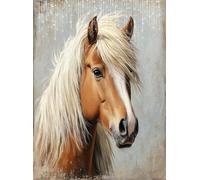 5D Diamond Painting Animal, DIY Horse Diamond Art Kits Adults Square Full Drill Gem Arts and Crafts for Adults kit Crystal Art Rhinestone Embroidery Painting for Wall Decor Gifts 24x32 inch Q4-324