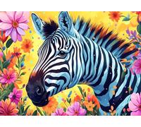 5D Diamond Painting Animal, DIY Zebra Diamond Art Kits Adults Square Full Drill Gem Arts and Crafts for Adults kit Crystal Art Rhinestone Embroidery Painting for Home Wall Decor Gifts 6x8 inch Q4-1084