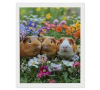 5D Diamond Painting Animal Guinea Pig, Diamond Art Kits Adults, DIY Full Round Drill Gem Art Mosaic Painting, Crystal Embroidery Cross Stitch Crafts Adults Crafts for Room Decor 60 x 80cm F-210