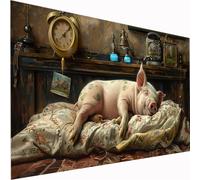 5D Diamond Painting Animal Large Diamond Art Pig Picture DIY Square Full Drill Gem Art Crystal Embroidery Cross Stitch Set for Adults & Kids, Perfect for Wall Decor, Relaxing Hobby 80x160cm Z1-360
