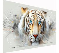 5D Diamond Painting Animal Large Diamond Art Tiger Picture DIY Square Full Drill Gem Art Crystal Embroidery Cross Stitch Set for Adults & Kids, Perfect for Wall Decor, Relaxing Hobby 100x200cm Z1-822