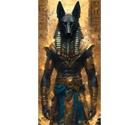 5D Diamond Painting Anubis Full Drill Diamond Art Kits, Landscape Large Diamond Painting Kits for Adults, DIY Crystal Arts and Crafts, Gem Art Painting with Accessories, for Wall Decor 40x80cm P-1