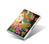 5D Diamond Painting Art Credit Card Holder Wallet, Stainless Steel Card Storage Bag with Hummingbird Pattern, 3.8x2.55in with 6 Slots - Travel Business Gift for Adults