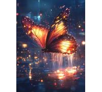 5D Diamond Painting Butterfly Diamond Art Kits Adults Fantasy Embroidery Kit Craft Kits for Adults UK, Crystal Art Mosaic Kit Dimond Painting for Kids, for Home Decor Gifts for Women 8x12inch I - 124