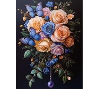 5D Diamond Painting Butterfly Diamond Art Kits Adults Flower Embroidery Kit Craft Kits for Adults UK, Crystal Art Mosaic Kit Dimond Painting for Kids, for Home Decor Gifts for Women 8x12inch I - 118