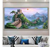 5D Diamond Painting by Number Kits for Adults Great Wall China Full Round Drill DIY Diamond Art Rhinestone Crystal Embroidery Cross Stitch Pictures for Home Wall Decor Gift(50x100cm,20x40in)