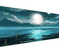 5D Diamond Painting by Number Kits, Moon Lake 70x35cm/28x14in Pictures Diamond Painting Large Size Diamond Embroidery Art Full Drill Rhinestone Crystal Cross Stitch Home Wall Decoration Gifts Z-440