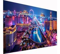 5D Diamond Painting City Large Diamond Art Eiffel Tower Picture DIY Square Full Drill Gem Art Crystal Embroidery Cross Stitch Set for Adults Kids,Perfect for Wall Decor, Relaxing Hobby 50x100cm Z1-332