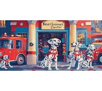 5D Diamond Painting,Dalmatian Diamond Art Kits Adults Cute DIY Diamond Art Kits, Square Full Drill Diamond Painting Kits Gem Crystal Rhinestone Embroidery Cross Stitch for Home Wall Decor 20x40cm