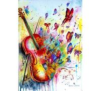 5D Diamond Painting DIY Full Drill Rhinestones, ABEUTY Butterfly Violin Animal, Paint with Diamonds Crystal Diamond Art Kits (Butterfly)