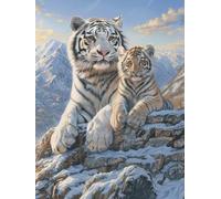 5D Diamond Painting DIY Tiger Art Kit, Small 80x110cm Square Drill Diamond Dots Cross Stitch Crystal Art for Adults, Home Wall Decor