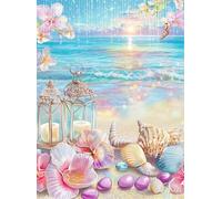 5D Diamond Painting Dream, DIY Beach Diamond Art Kits Adults Square Full Drill Gem Arts and Crafts for Adults kit Crystal Art Rhinestone Embroidery Painting for Home Wall Decor Gifts 8x12 inch Q4-388