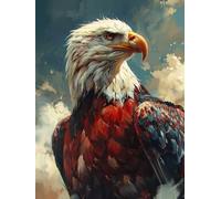 5D Diamond Painting Eagle Diamond Painting Kit, Sky Diamond Art Kits Adults DIY Round Drill Diamond Dots Gem Crystal Art Kits, Large Diamond Art Painting Kits for Home Wall Decor Gifts 60x80cm N-x